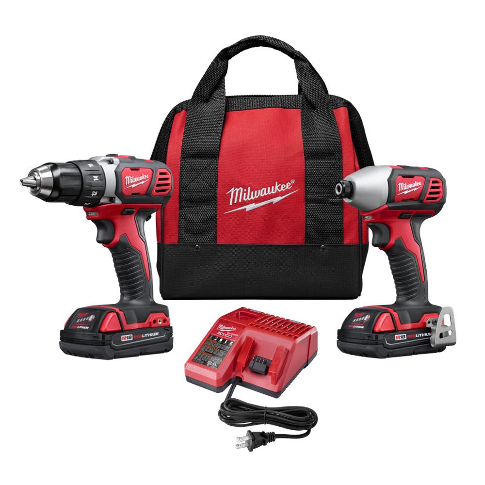 2-tool Milwaukee M18 lithium-ion drill/driver combo kit for $124, free shipping (refurbished)