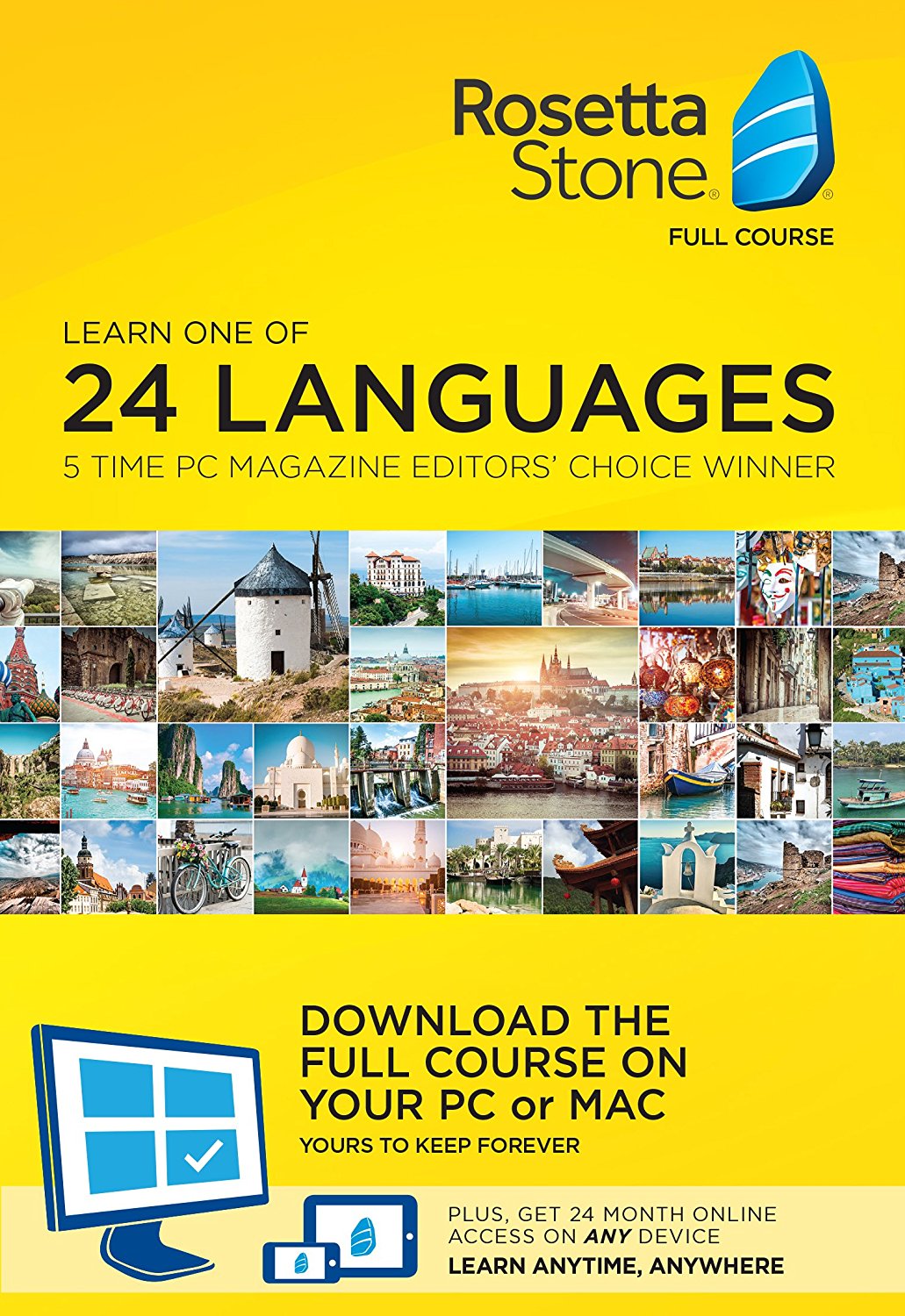 Rosetta Stone lifetime download with 24-month online access for $116.50