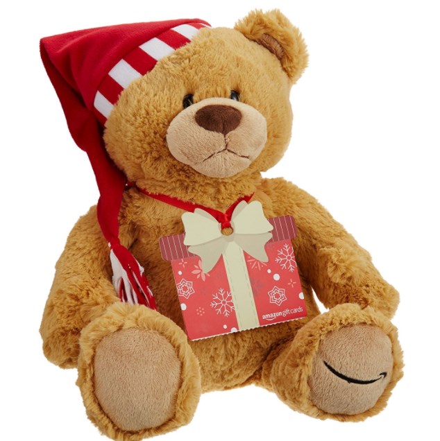 Prime members: Get a free teddy bear with Amazon gift card purchase of $100 or more