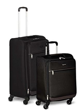 2-piece AmazonBasics softside spinner luggage set for $60