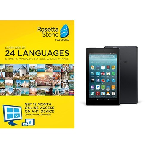 Today only: Rosetta Stone 12-month subscription with Fire 7 tablet for $129