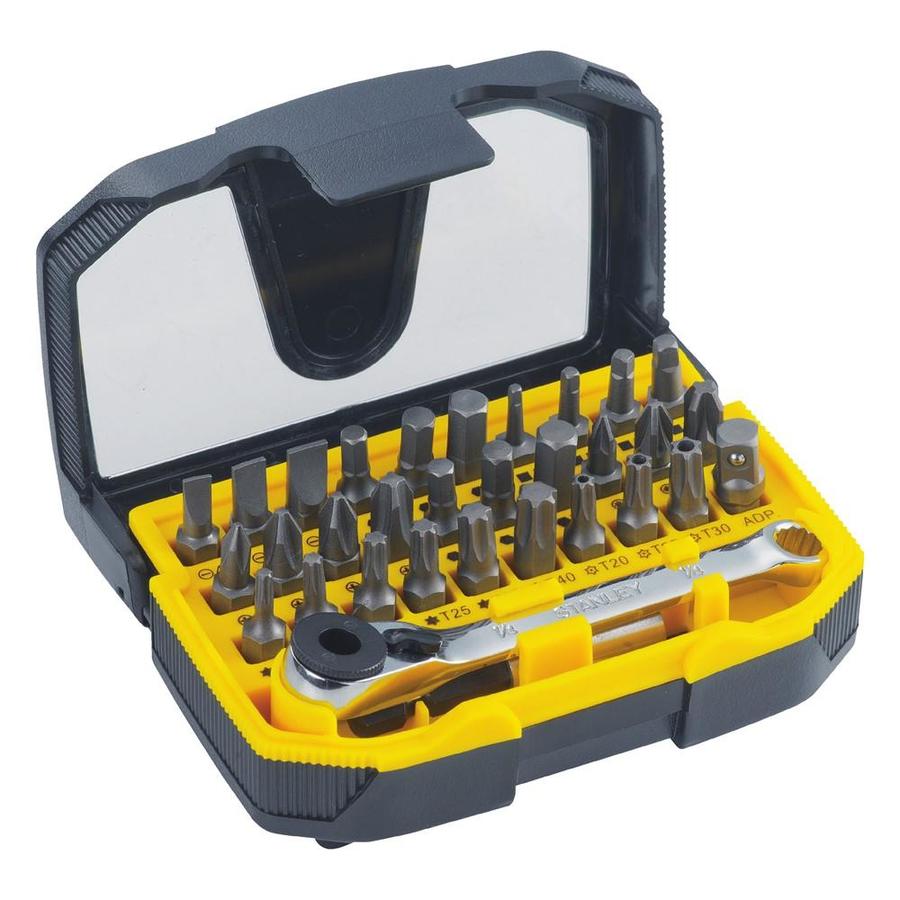 Stanley 32-piece screwdriver bit set for $10, free store pickup