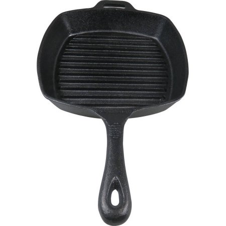 Pre-seasonsed Ozark Trail 10″ square cast iron griddle for $7