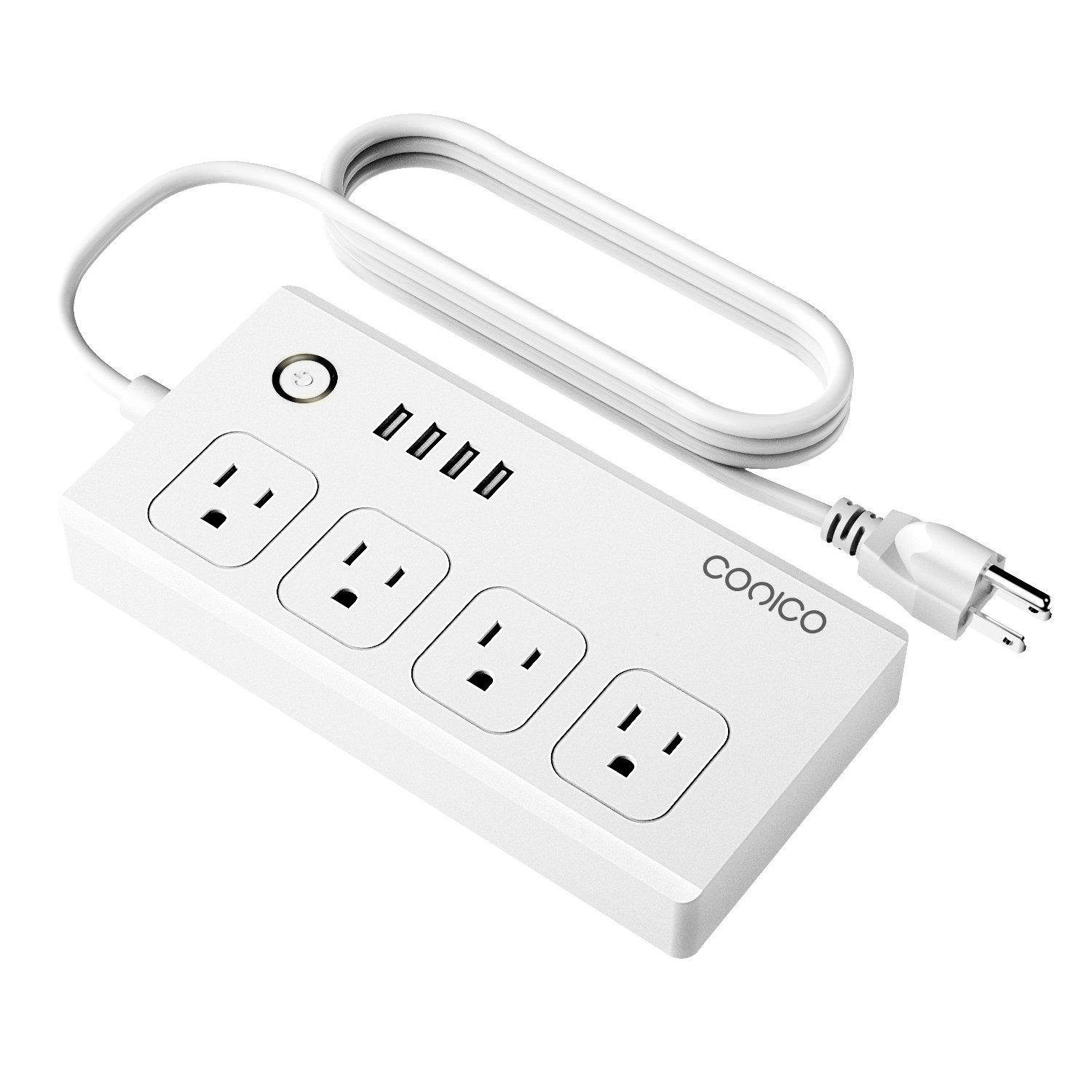 Conico 4-outlet 4-port smart power strip for $24 with code