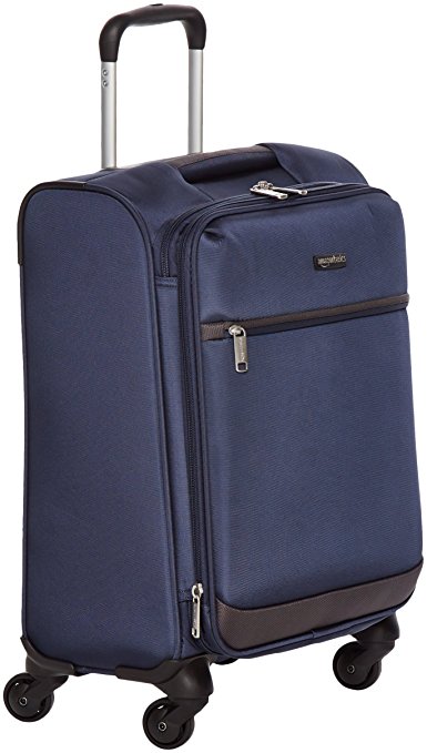 Prime members: AmazonBasics 21″ softside spinner suitcase for $34