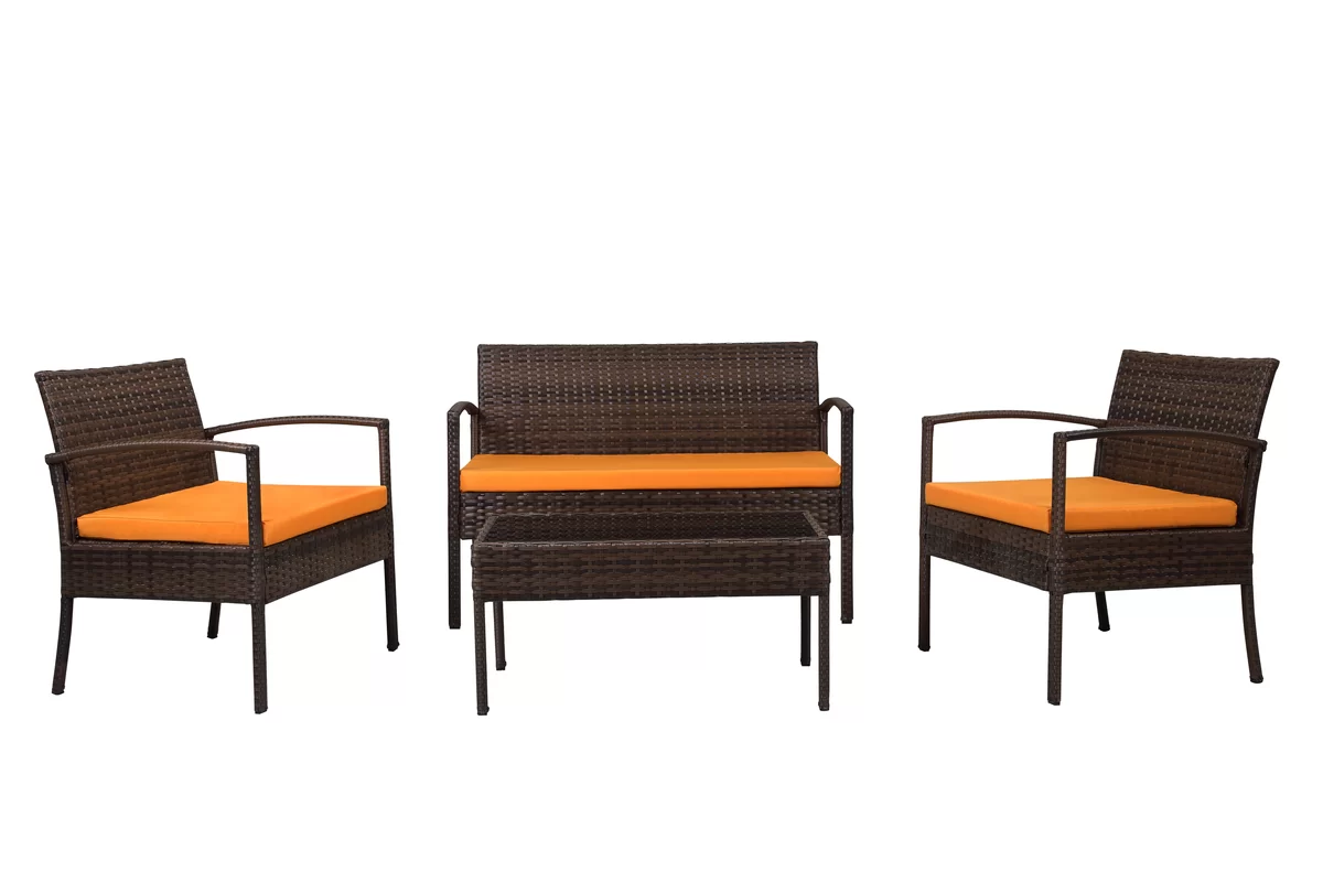 Jefferies 4-piece wicker seating group for $154