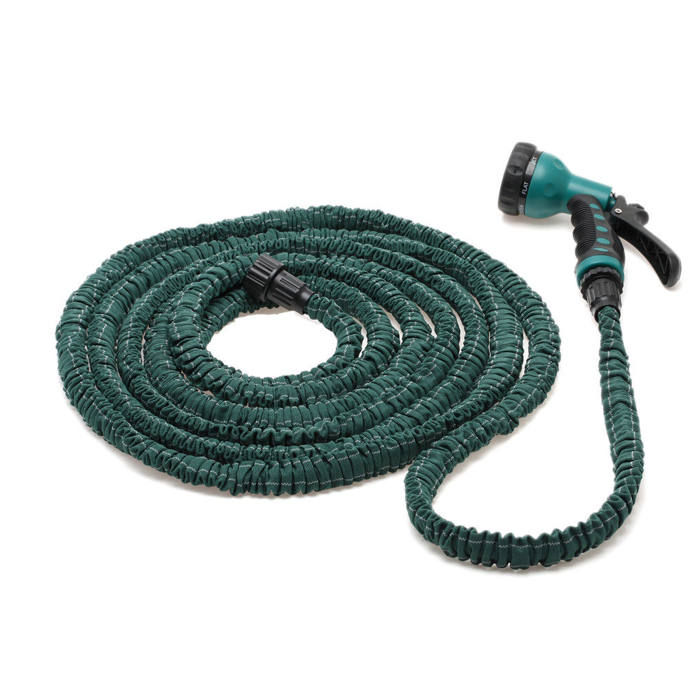 Deluxe expandable flexible garden water hose + spray nozzle from $8, free shipping