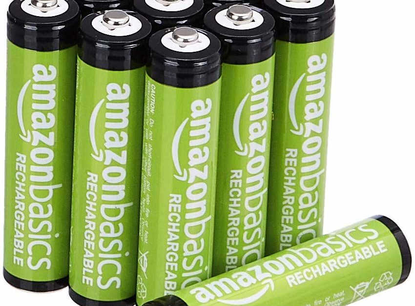 12-count AmazonBasics rechargeable AAA batteries for $10