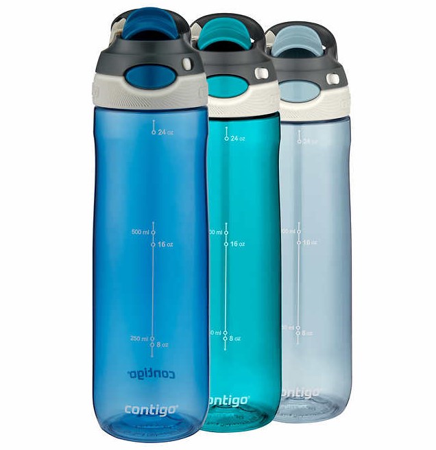 Costco members: 3-pack 24oz Contigo Tritan autospout water bottles for $17