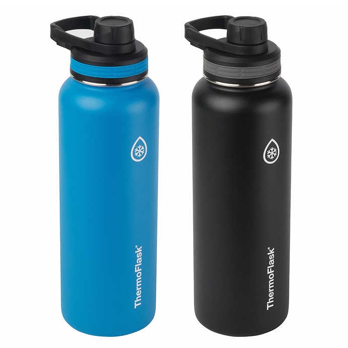 2-pack ThermoFlask 40-oz stainless steel insulated water bottles for Thermoflask 40 Oz Stainless Steel