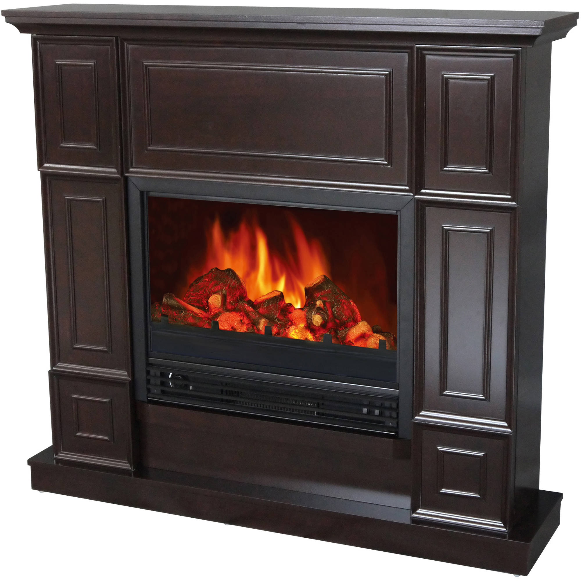 Decor-Flame electric fireplace space heater with 44″ mantle for $99