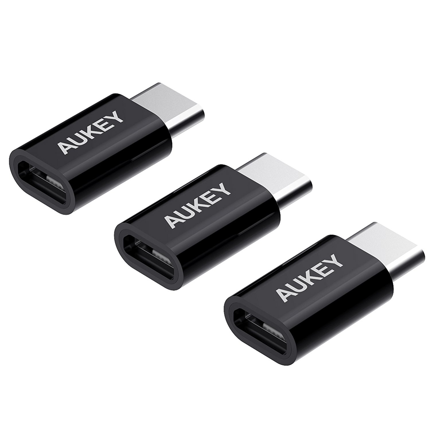 Aukey USB C to micro USB adapter 3-pack for $4 with code
