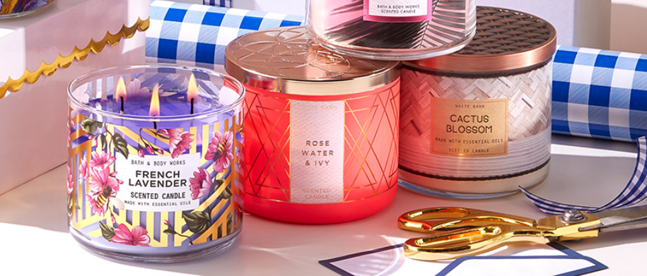Buy 2, get 2 free 3-wick candles at Bath & Body Works