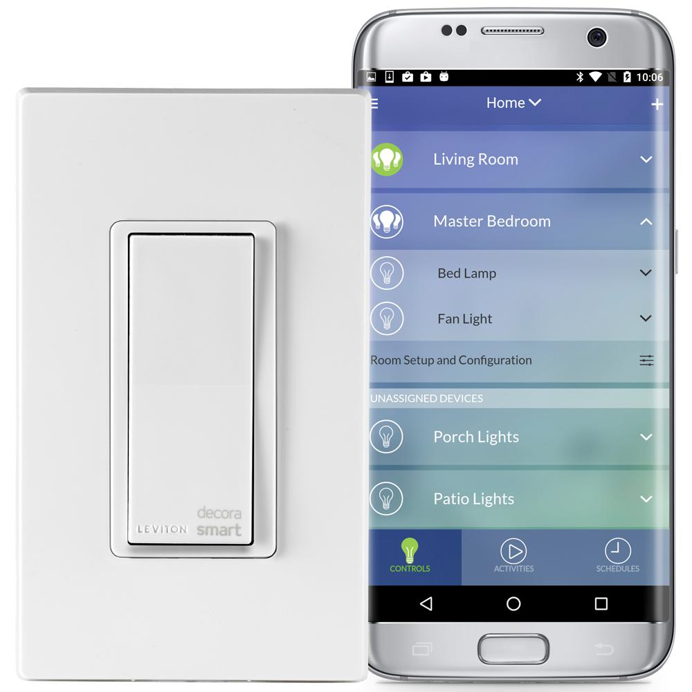 Leviton Decora smart Wi-Fi 15-amp universal LED/incandescent switch for $30
