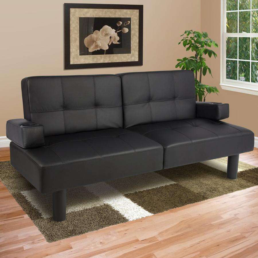 Faux leather futon sofa bed for $170 shipped