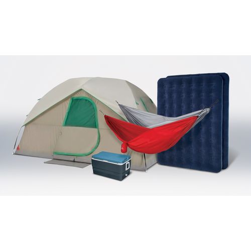 Magellan Outdoors camping kit with cooler, tent, 2 air beds and 2 hammocks for $159