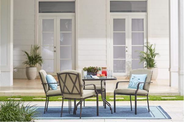 Hampton Bay Bradley 5-piece outdoor dining set with cushions for $149, free store pickup