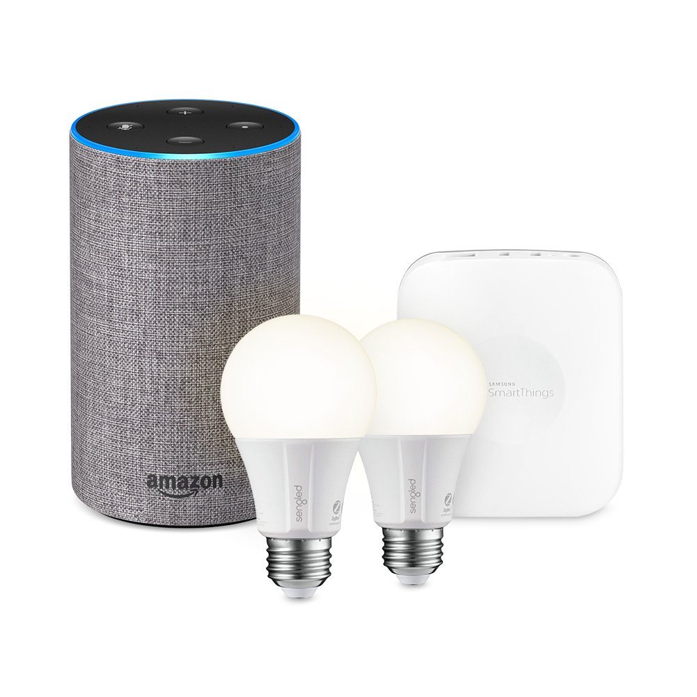 Samsung SmartThings Echo, SmartThings Hub and 2 Element smart bulbs for $115