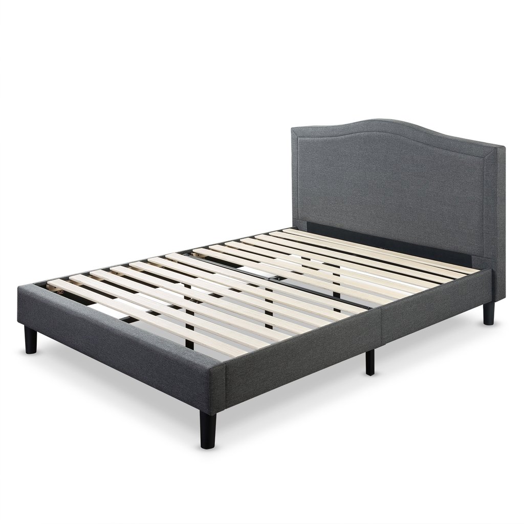 Queen Zinus upholstered Avignon scalloped platform bed for $166, full for $154