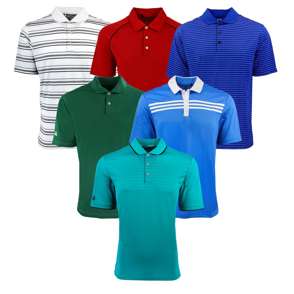 2-pack Adidas men’s mystery polo shirts for $32, free shipping