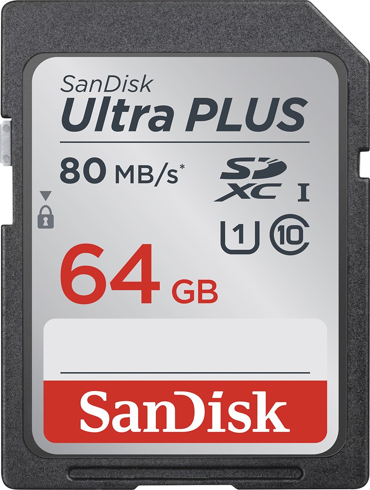 SanDisk Ultra Plus 64GB memory card for $20