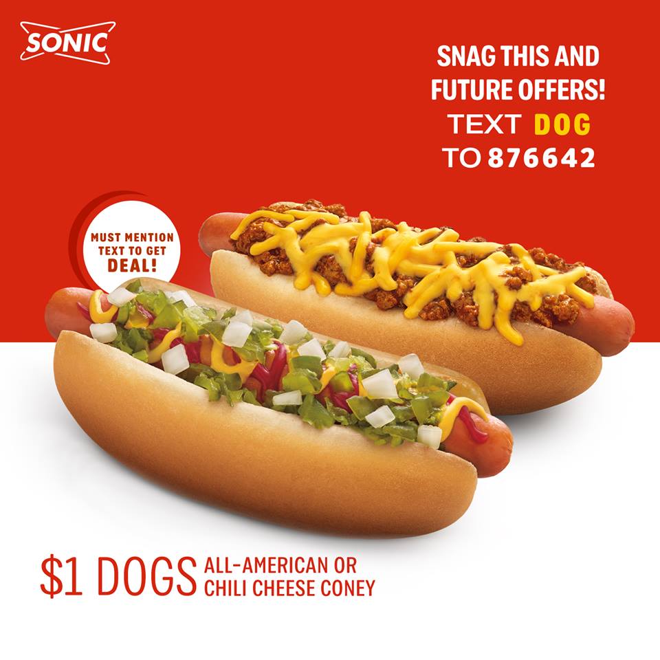 how much is a coney dog at sonic