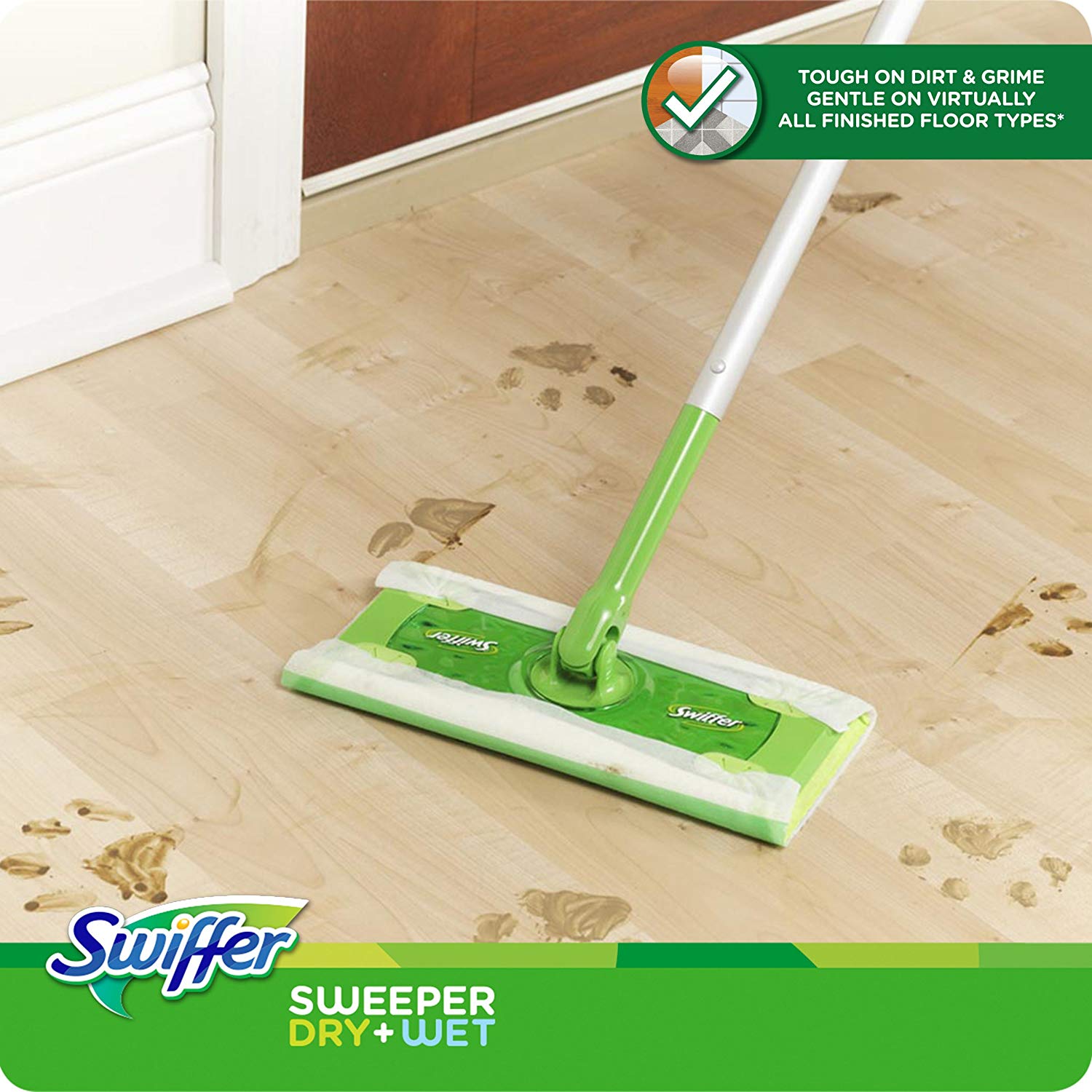 Swiffer Sweeper cleaner dry and wet mop starter kit for $8