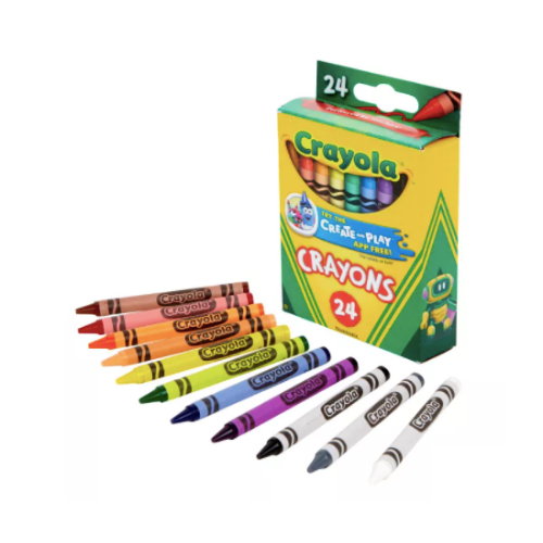 24-count Crayola classic crayons for $.50