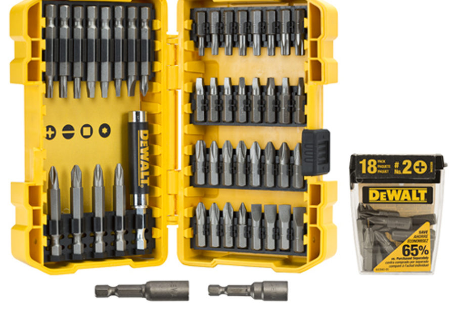 Dewalt 65-piece screwdriver bit set for $10