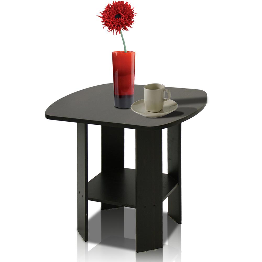 Furinno simple design set of two espresso end tables for $28