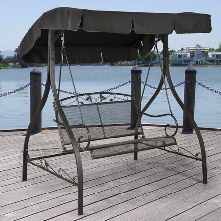 Mainstays Jefferson 2-person outdoor canopy porch swing for $65