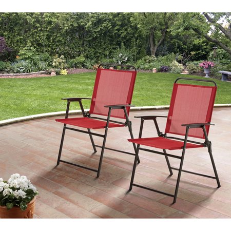 2 Mainstays Pleasant Grove sling folding chairs for $28