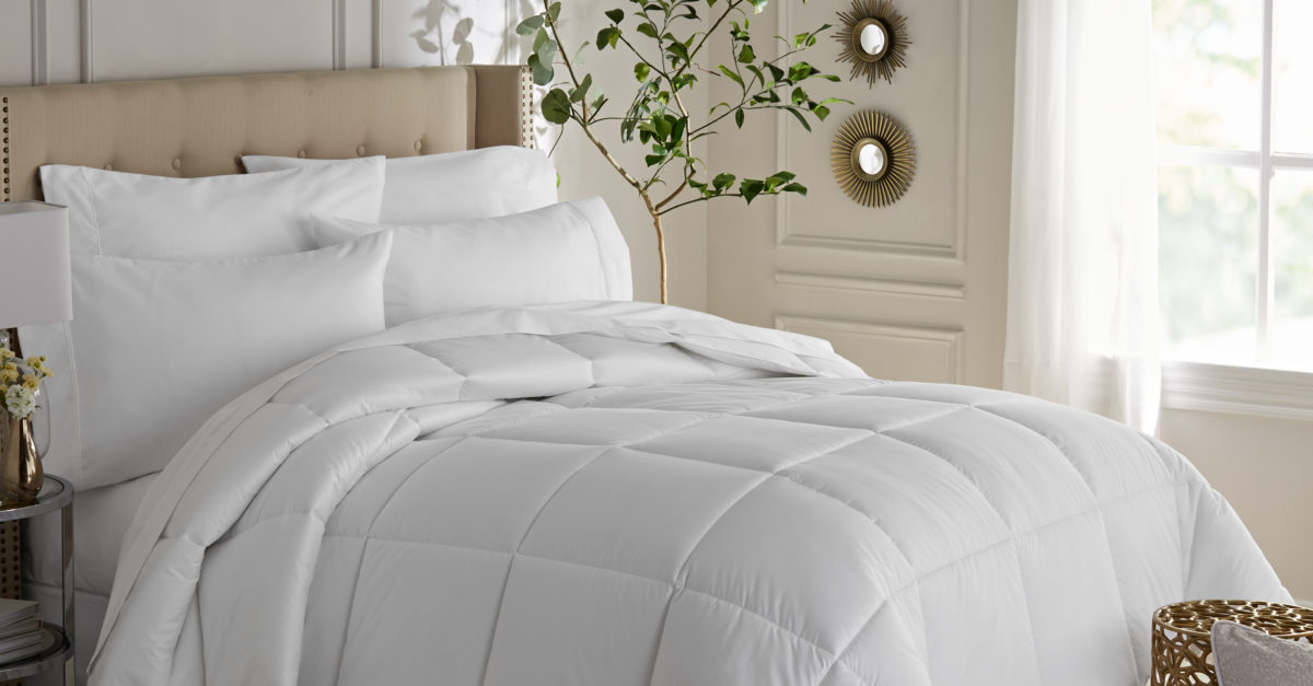 Hotel Style oversized down alternative king comforter for $24