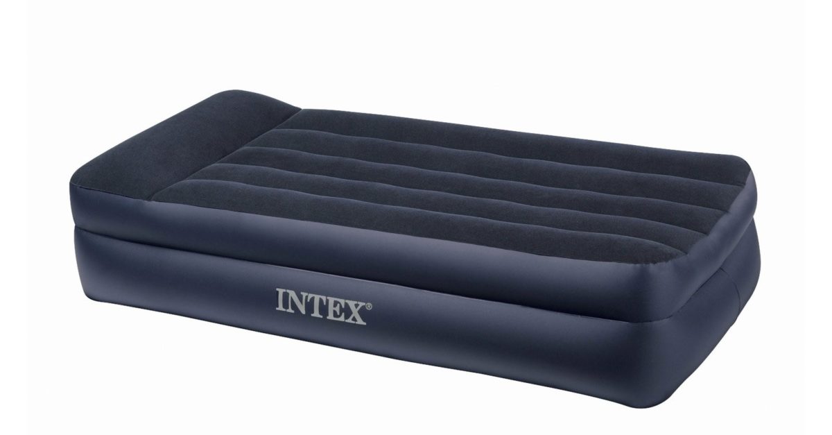 Intex twin pillow rest raised airbed kit for $16