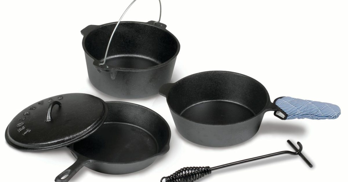 Stansport cast iron cook set for $24