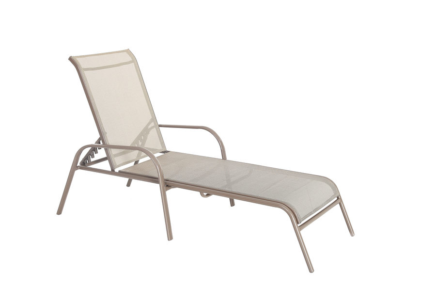 Price drop! Garden Treasures stackable steel chaise lounge chair for $21