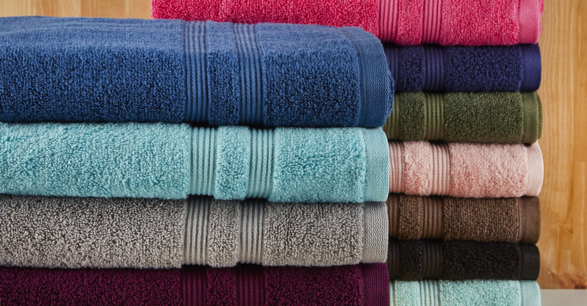 Mainstays Solid Performance towels 6-piece set from $9
