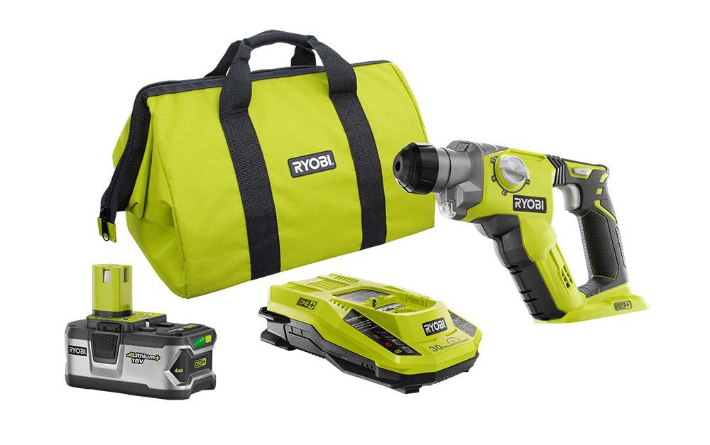 Ryobi 18-volt ONE+ 1/2 in. rotary hammer drill kit for $129