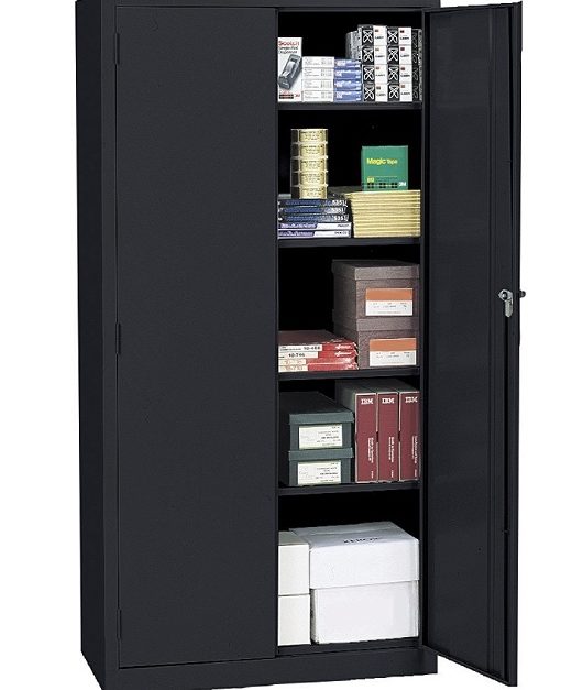 Realspace 72″ steel storage cabinet with shelves for $145, free shipping