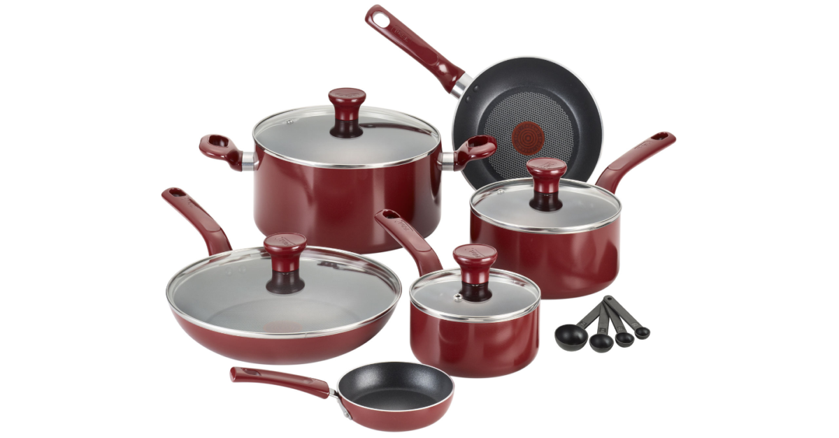T Fal Excite 14-pc cookware set for $31 after rebate