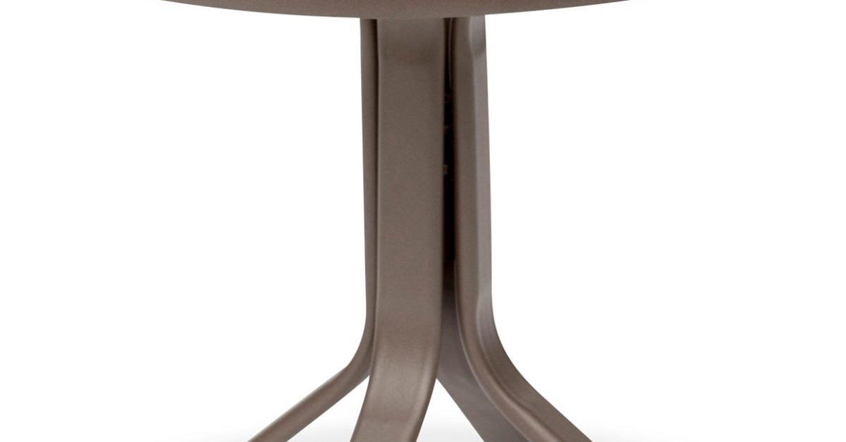 Aluminum 20″ round outdoor end table for $24