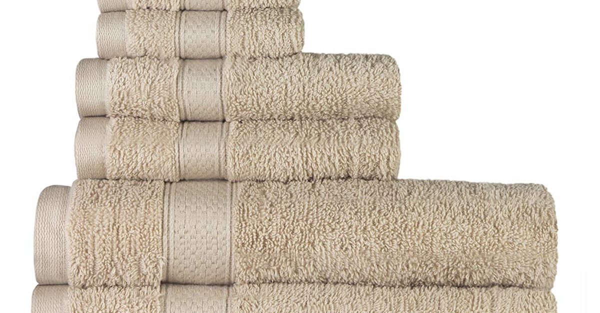Today only: 100% cotton 8-piece towel set for $19