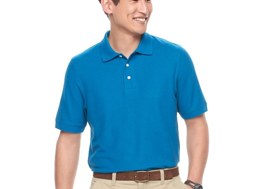 Men’s Croft Barrow classic fit performance polo for $7