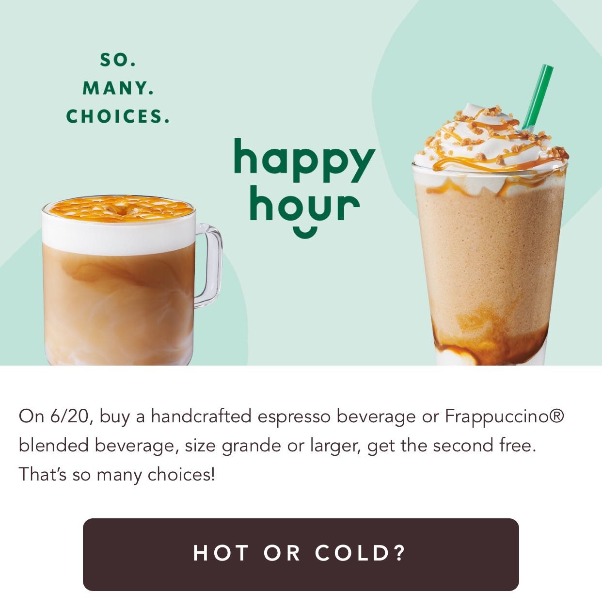 Enjoy BOGO Frappuccino or espresso drinks today at Starbucks! Clark Deals