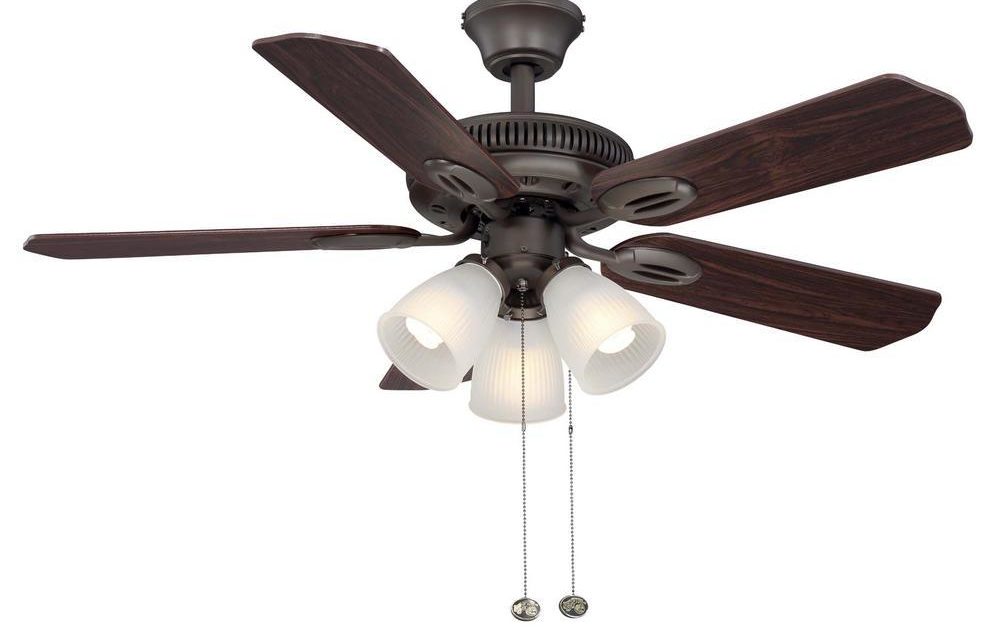 Hampton Bay indoor ceiling fan with light kit for $48