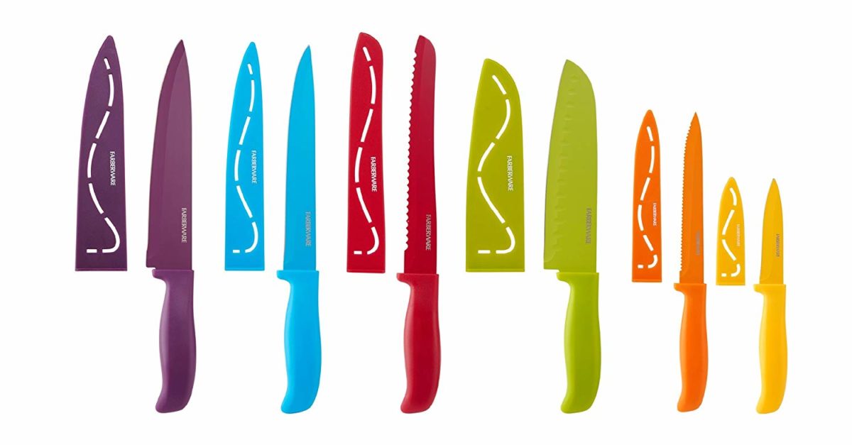 Farberware 12-piece non-stick resin knife set for $11