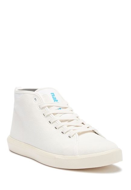 Native Monaco waxed canvas mid sneakers for $15
