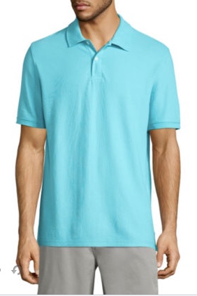 St. John’s Bay men’s solid performance pique polo shirt for $5
