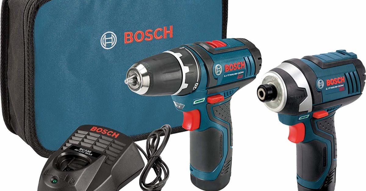 Bosch 12-volt max drill/driver combo kit with 2 batteries for $82