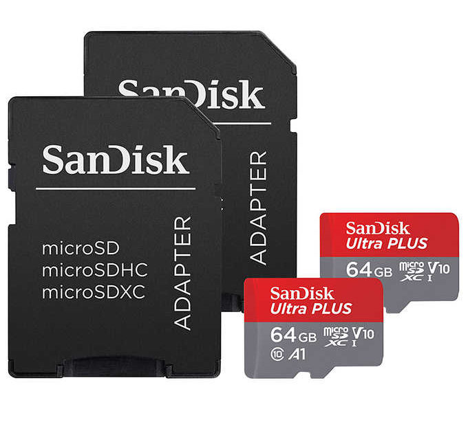 Costco members: 2-pack SanDisk Ultra Plus 64gb memory cards for $28